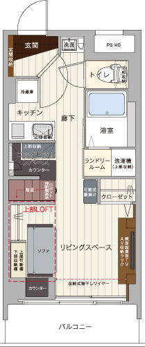 Class 25㎡の図面例