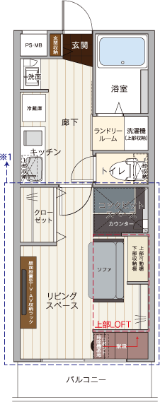 Class 20㎡の図面例