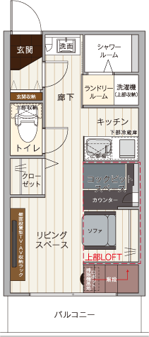 Class 15㎡の図面例