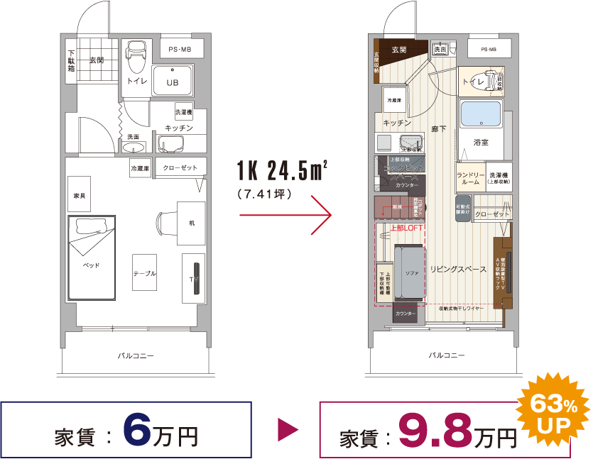 間取り図before→after